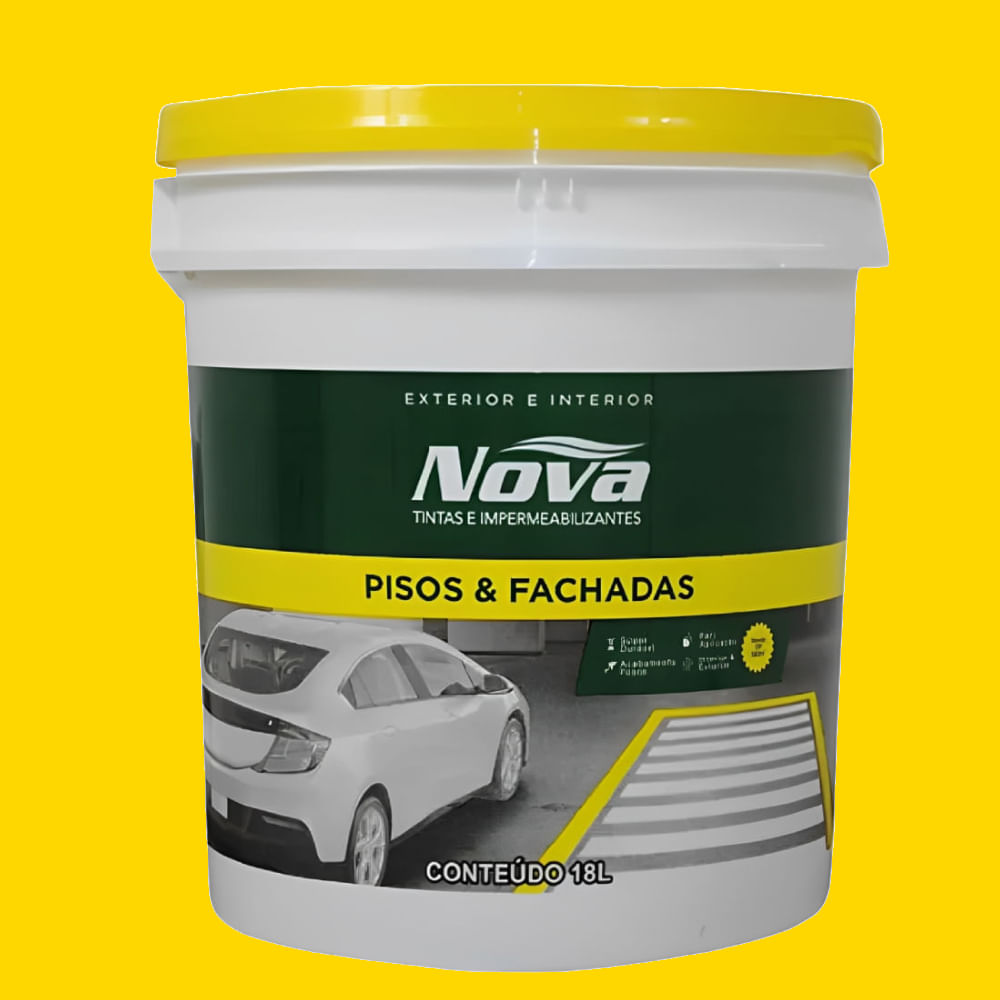 Tinta para Piso Demarcação Amarelo 18 Litros - 200000000008 - NOVA TINTAS - Imagem 2